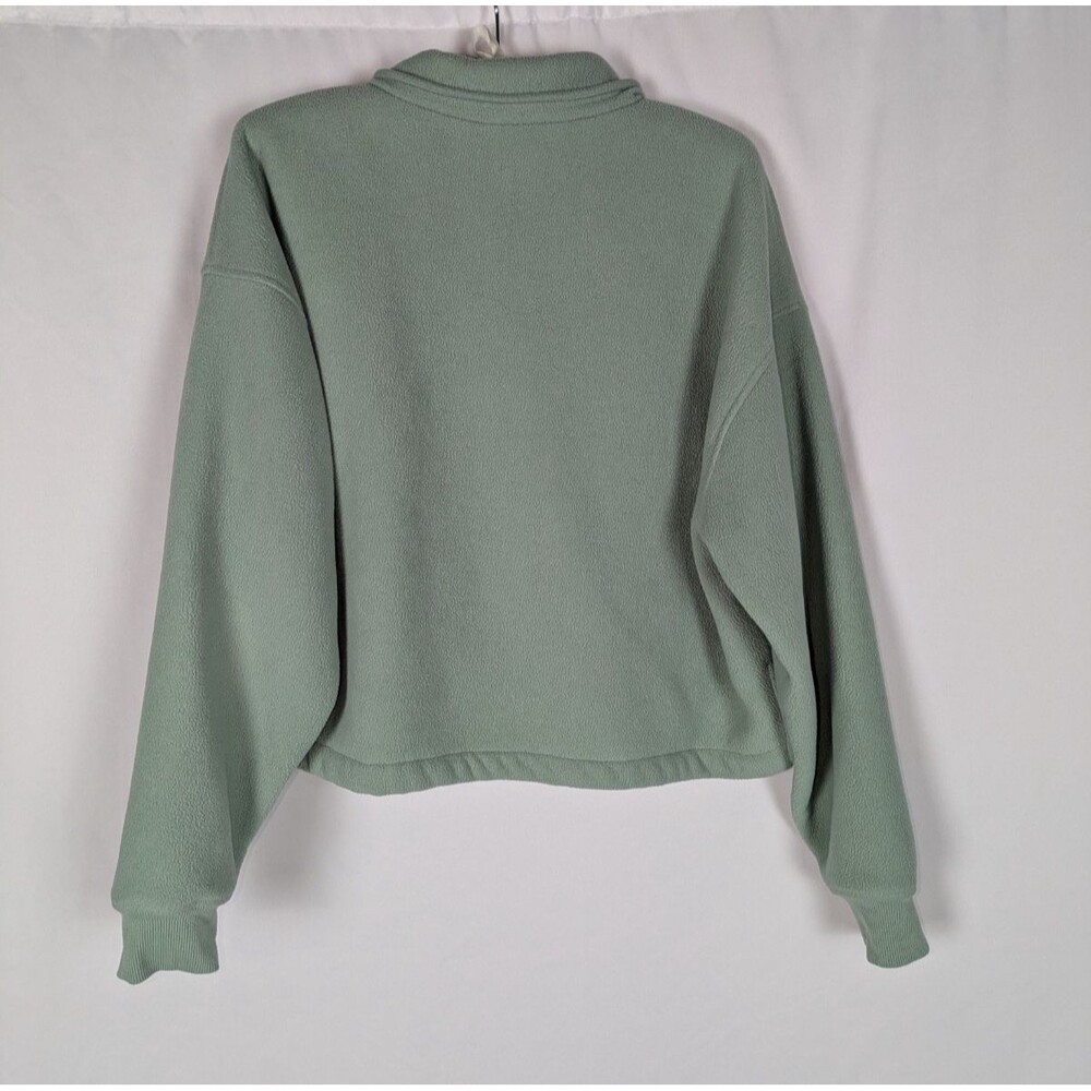 Yogalicious Green Sherpa Lined Fleece Shacket Jacket M Streetwear Athleisure - Picture 4 of 5